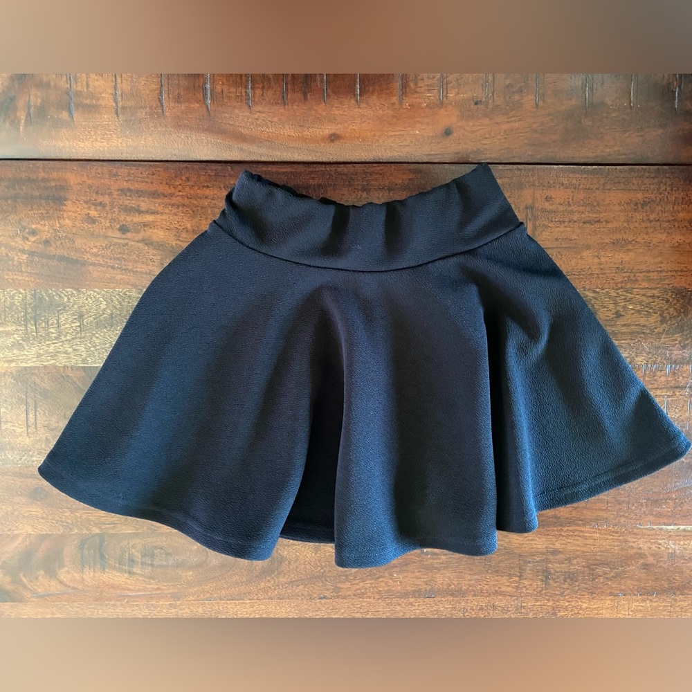Romwe, Women’s, Junior, Black, Solid Flared Skirt, Size S (4)